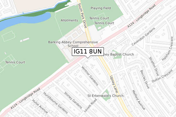 IG11 8UN map - large scale - OS Open Zoomstack (Ordnance Survey) IG11 8UN map - large scale - OS Open Zoomstack (Ordnance Survey)