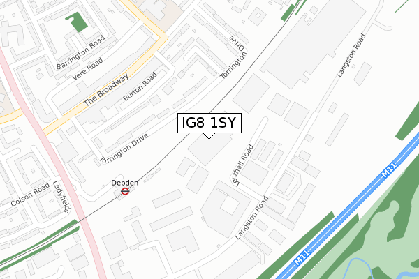 IG8 1SY map - large scale - OS Open Zoomstack (Ordnance Survey) IG8 1SY map - large scale - OS Open Zoomstack (Ordnance Survey)
