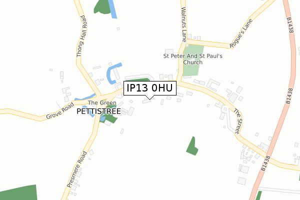 IP13 0HU map - large scale - OS Open Zoomstack (Ordnance Survey)