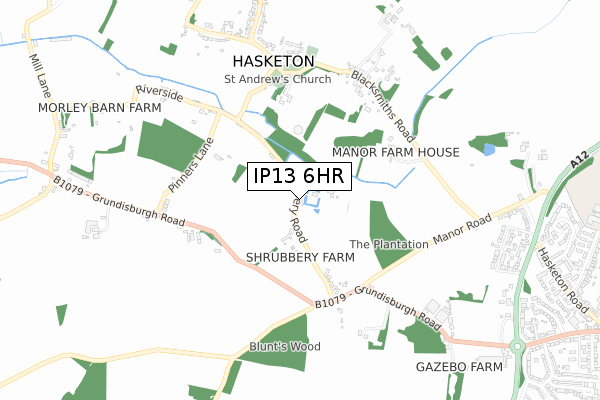 IP13 6HR map - small scale - OS Open Zoomstack (Ordnance Survey) IP13 6HR map - small scale - OS Open Zoomstack (Ordnance Survey)