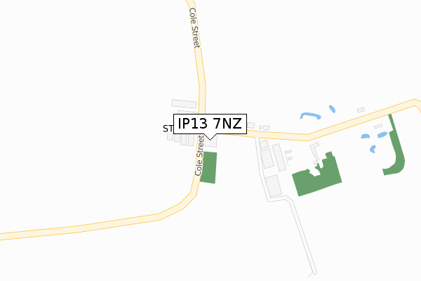 IP13 7NZ map - large scale - OS Open Zoomstack (Ordnance Survey)