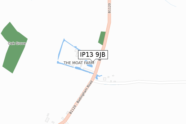 IP13 9JB map - large scale - OS Open Zoomstack (Ordnance Survey)