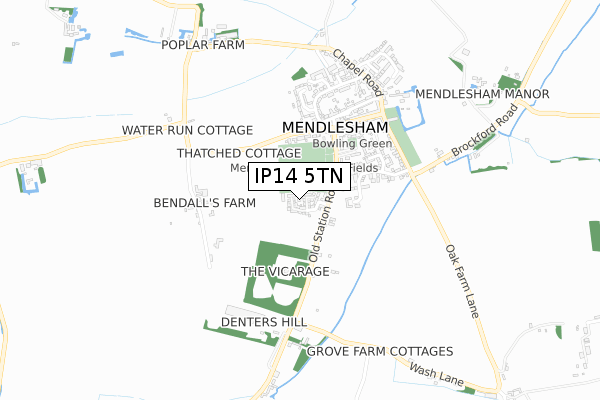 IP14 5TN map - small scale - OS Open Zoomstack (Ordnance Survey) IP14 5TN map - small scale - OS Open Zoomstack (Ordnance Survey)