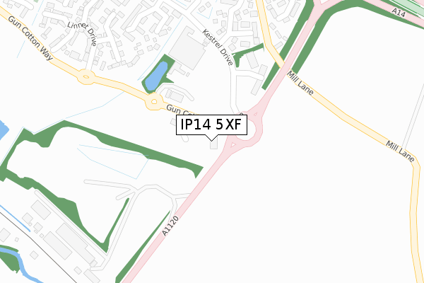 IP14 5XF map - large scale - OS Open Zoomstack (Ordnance Survey) IP14 5XF map - large scale - OS Open Zoomstack (Ordnance Survey)