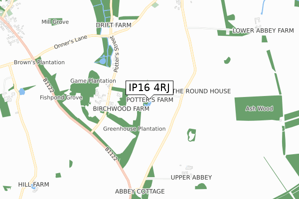 IP16 4RJ map - small scale - OS Open Zoomstack (Ordnance Survey) IP16 4RJ map - small scale - OS Open Zoomstack (Ordnance Survey)