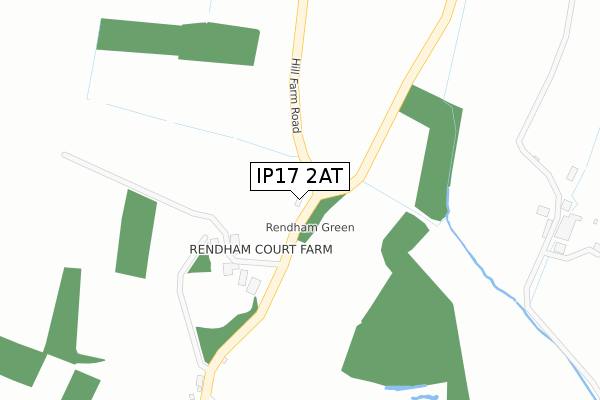 IP17 2AT map - large scale - OS Open Zoomstack (Ordnance Survey)