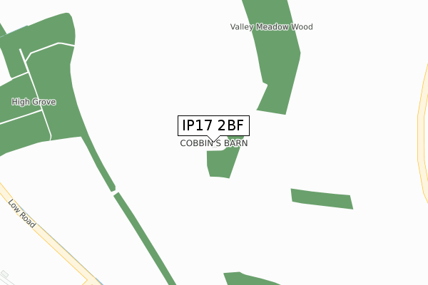 IP17 2BF map - large scale - OS Open Zoomstack (Ordnance Survey)