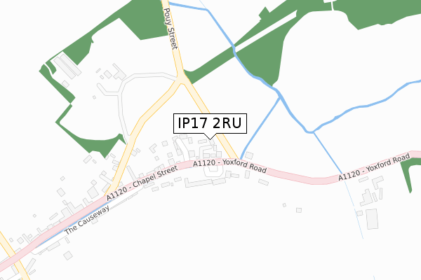 IP17 2RU map - large scale - OS Open Zoomstack (Ordnance Survey)