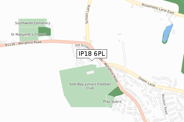 IP18 6PL map - large scale - OS Open Zoomstack (Ordnance Survey)