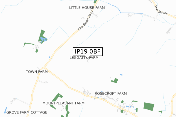 IP19 0BF map - small scale - OS Open Zoomstack (Ordnance Survey)