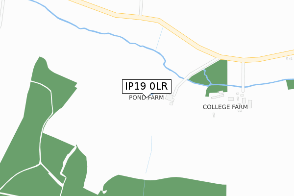 IP19 0LR map - large scale - OS Open Zoomstack (Ordnance Survey)