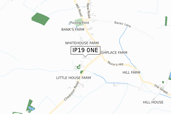 IP19 0NE map - small scale - OS Open Zoomstack (Ordnance Survey)