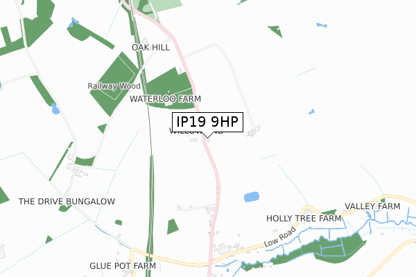 IP19 9HP map - small scale - OS Open Zoomstack (Ordnance Survey)