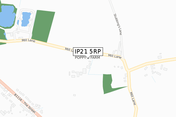 IP21 5RP map - large scale - OS Open Zoomstack (Ordnance Survey)