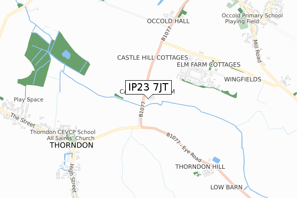 IP23 7JT map - small scale - OS Open Zoomstack (Ordnance Survey) IP23 7JT map - small scale - OS Open Zoomstack (Ordnance Survey)