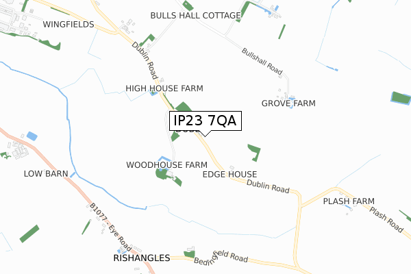 IP23 7QA map - small scale - OS Open Zoomstack (Ordnance Survey) IP23 7QA map - small scale - OS Open Zoomstack (Ordnance Survey)
