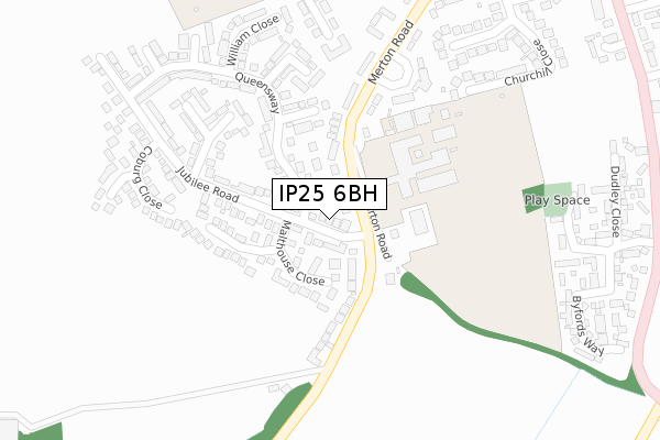 IP25 6BH map - large scale - OS Open Zoomstack (Ordnance Survey)
