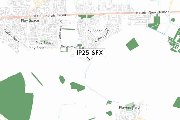IP25 6FX map - small scale - OS Open Zoomstack (Ordnance Survey) IP25 6FX map - small scale - OS Open Zoomstack (Ordnance Survey)