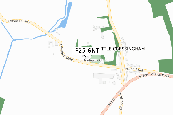 IP25 6NT map - large scale - OS Open Zoomstack (Ordnance Survey)