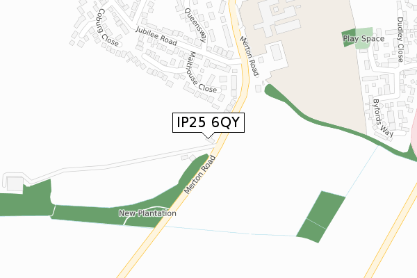 IP25 6QY map - large scale - OS Open Zoomstack (Ordnance Survey)