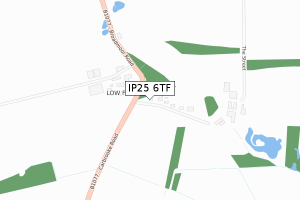 IP25 6TF map - large scale - OS Open Zoomstack (Ordnance Survey)