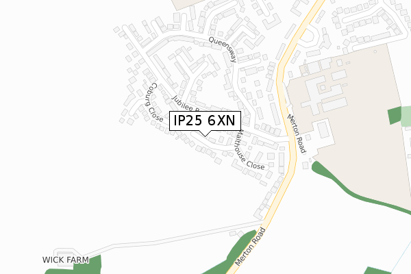 IP25 6XN map - large scale - OS Open Zoomstack (Ordnance Survey)