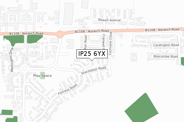 IP25 6YX map - large scale - OS Open Zoomstack (Ordnance Survey) IP25 6YX map - large scale - OS Open Zoomstack (Ordnance Survey)