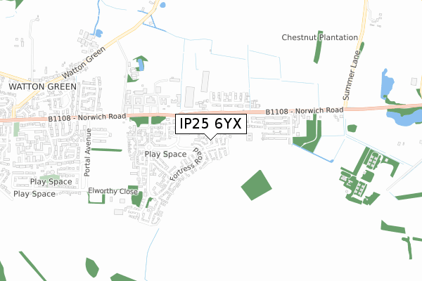 IP25 6YX map - small scale - OS Open Zoomstack (Ordnance Survey) IP25 6YX map - small scale - OS Open Zoomstack (Ordnance Survey)