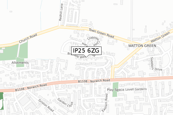 IP25 6ZG map - large scale - OS Open Zoomstack (Ordnance Survey) IP25 6ZG map - large scale - OS Open Zoomstack (Ordnance Survey)