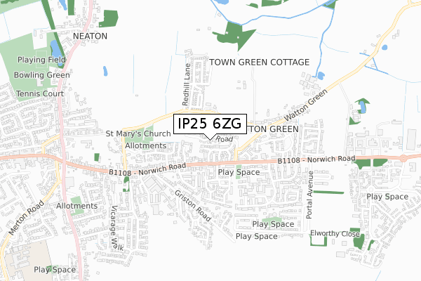 IP25 6ZG map - small scale - OS Open Zoomstack (Ordnance Survey) IP25 6ZG map - small scale - OS Open Zoomstack (Ordnance Survey)