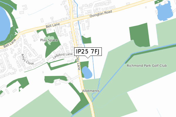 IP25 7FJ map - large scale - OS Open Zoomstack (Ordnance Survey) IP25 7FJ map - large scale - OS Open Zoomstack (Ordnance Survey)