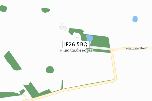 IP26 5BQ map - large scale - OS Open Zoomstack (Ordnance Survey)