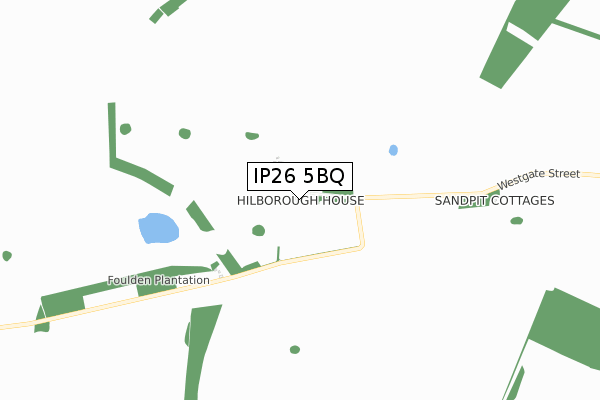 IP26 5BQ map - small scale - OS Open Zoomstack (Ordnance Survey)