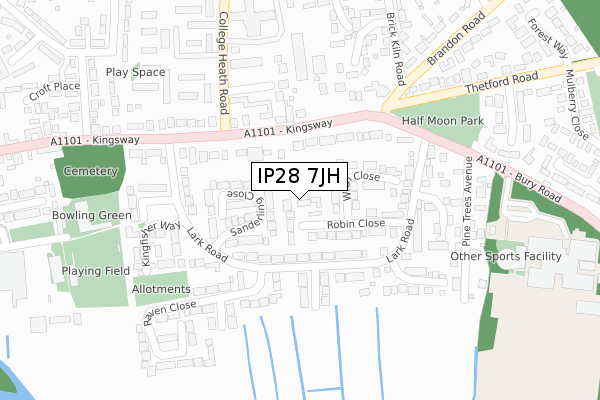 IP28 7JH map - large scale - OS Open Zoomstack (Ordnance Survey) IP28 7JH map - large scale - OS Open Zoomstack (Ordnance Survey)