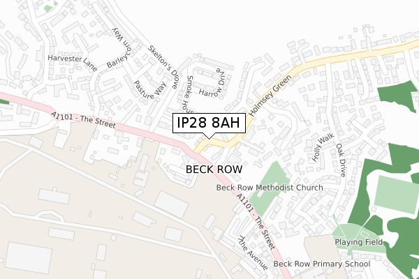 IP28 8AH map - large scale - OS Open Zoomstack (Ordnance Survey) IP28 8AH map - large scale - OS Open Zoomstack (Ordnance Survey)