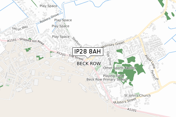 IP28 8AH map - small scale - OS Open Zoomstack (Ordnance Survey) IP28 8AH map - small scale - OS Open Zoomstack (Ordnance Survey)