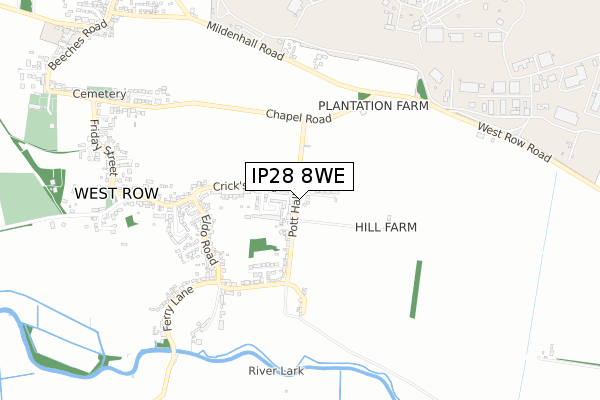 IP28 8WE map - small scale - OS Open Zoomstack (Ordnance Survey) IP28 8WE map - small scale - OS Open Zoomstack (Ordnance Survey)