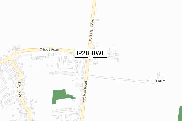 IP28 8WL map - large scale - OS Open Zoomstack (Ordnance Survey)
