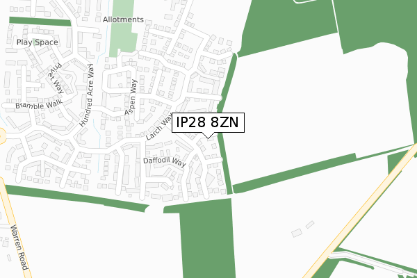 IP28 8ZN map - large scale - OS Open Zoomstack (Ordnance Survey) IP28 8ZN map - large scale - OS Open Zoomstack (Ordnance Survey)