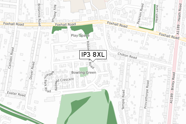 IP3 8XL map - large scale - OS Open Zoomstack (Ordnance Survey) IP3 8XL map - large scale - OS Open Zoomstack (Ordnance Survey)