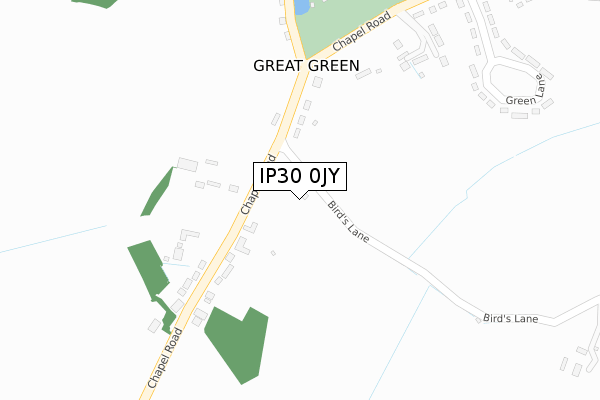 IP30 0JY map - large scale - OS Open Zoomstack (Ordnance Survey)