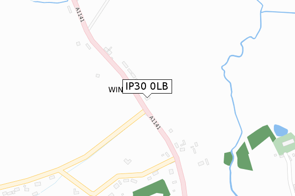 IP30 0LB map - large scale - OS Open Zoomstack (Ordnance Survey)