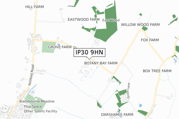 IP30 9HN map - small scale - OS Open Zoomstack (Ordnance Survey)