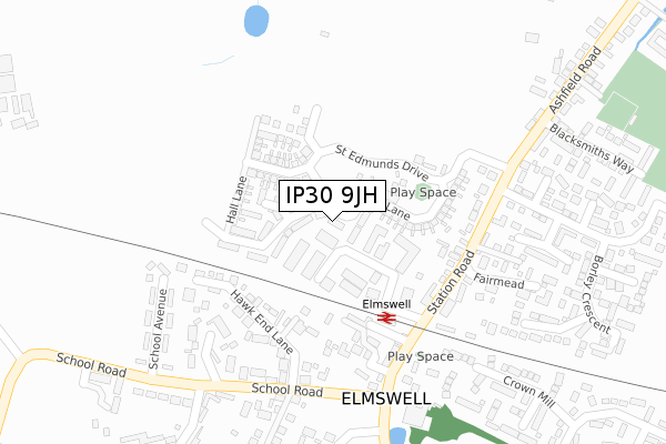 IP30 9JH map - large scale - OS Open Zoomstack (Ordnance Survey) IP30 9JH map - large scale - OS Open Zoomstack (Ordnance Survey)