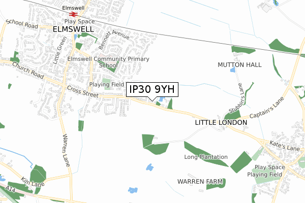 IP30 9YH map - small scale - OS Open Zoomstack (Ordnance Survey) IP30 9YH map - small scale - OS Open Zoomstack (Ordnance Survey)