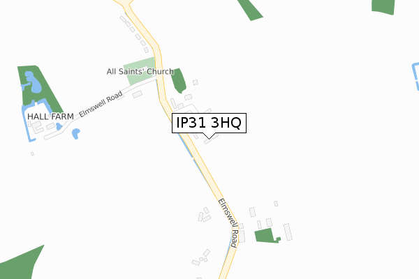IP31 3HQ map - large scale - OS Open Zoomstack (Ordnance Survey)