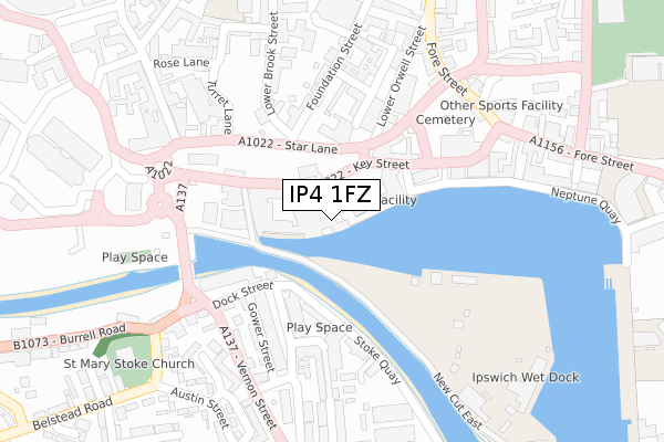 IP4 1FZ map - large scale - OS Open Zoomstack (Ordnance Survey) IP4 1FZ map - large scale - OS Open Zoomstack (Ordnance Survey)