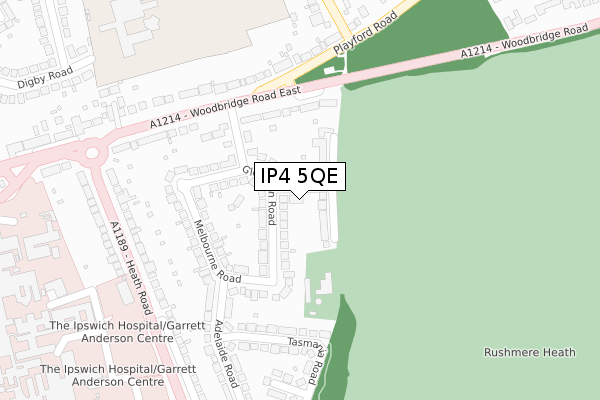 IP4 5QE map - large scale - OS Open Zoomstack (Ordnance Survey)