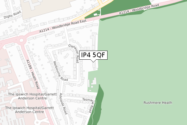 IP4 5QF map - large scale - OS Open Zoomstack (Ordnance Survey)
