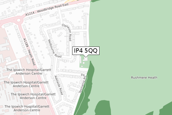 IP4 5QQ map - large scale - OS Open Zoomstack (Ordnance Survey)